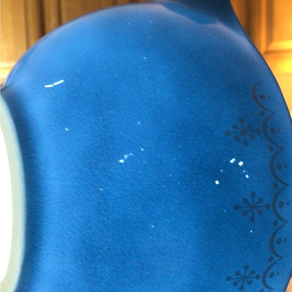 PYREX VINTAGE 1972 Snowflake Blue “Garland” Nesting Bowls - Picture 5 of 13